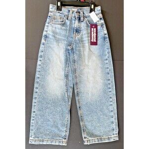 Weekend Academy Girls Baggy Light Wash Denim Jeans, Size 6 NWT